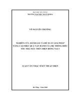 NGHIÊN CỨU, ĐÁNH GIÁ VÀ ĐỀ XUẤT GIẢI PHÁP NÂNG CAO HIỆU QUẢ VẬN HÀNH CỦA HỆ THỐNG ĐIỀU TỐC NHÀ MÁY THỦY ĐIỆN ĐỒNG NAI LUẬN VĂN THẠC SĨ KỸ THUẬT ĐIỆN