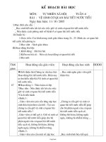 Giáo án Tự nhiên xã hội Lớp 3 - Tuần 6 - Bài: Vệ sinh cơ quan bài tiết nước tiểu - Năm học 2005-2006