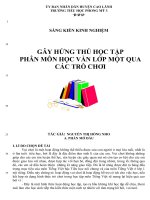 SKKN Bài tham khảo của cô Nho,tổ chức trò chơi môn Tv lớp 1