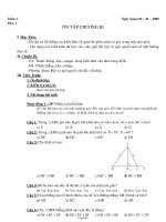 Bài giảng môn học Hình học lớp 7 - Tuần 1 - Tiết 1 - Ôn tập chương III