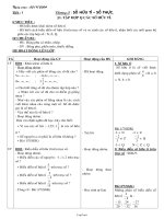 Giáo án môn Đại số khối 7 tiết 1: Tập hợp Q các số hữu tỉ