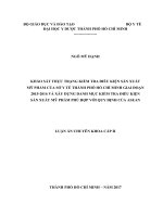 khảo sát thực trạng kiểm tra điều kiện sản xuất mỹ phẩm của sở y tế thành phố hồ chí minh giai đoạn 2015 2016 và xây dựng danh mục kiểm tra điều kiện sản xuất mỹ phẩm phù hợp với quy định của asean 