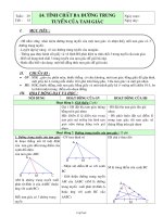 Giáo án Hình học 7 - Học kỳ 2 - Tiết 53: Tính chất ba đường trung tuyến của tam giác
