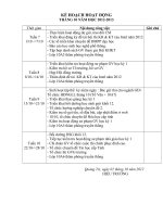 KẾ HOẠCH THÁNG 10