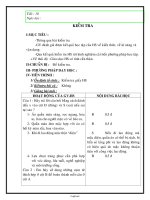 Giáo án Công nghệ 6 - Tiết 18: Kiểm tra