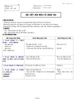 Giáo án Ngữ văn 6 - Tuần 30, Tiết 121-122: Bài viết văn miêu tả sáng tạo - Năm học 2005-2006