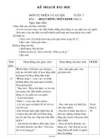 Giáo án Tự nhiên xã hội Lớp 3 - Tuần 7 - Bài: Hoạt động thần kinh (Tiết 2)