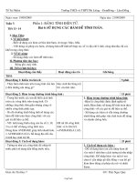 Giáo án Tin học 7 tiết 13, 14: Sử dụng các hàm để tính toán