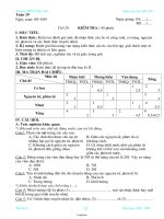 Giáo án Vật lí Lớp 8 - Tiết 28: Kiểm tra - Năm học 2008-2009 - La Văn Tài