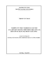 NGHIÊN CỨU THỰC NGHIỆM SỰ LÀM VIỆC CỦA LIÊN KẾT NỐI ỐNG THÉP TRÒN CHỊU UỐN-CẮT, KÉO-UỐN SỬ DỤNG MẶT BÍCH VÀ BU LÔNG LUẬN VĂN THẠC SĨ