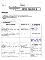 Giáo án Ngữ văn 6 - Tuần 9, Tiết 34: Thứ tự kể trong văn tự sự