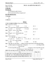 Giáo án Số học khối 6 - Tiết 55 + 56: Kiểm tra học kỳ I