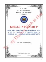 Đánh giá sự hài lòng của khách hàng nội địa đối với chất lượng dịch vụ tiệc buffet sáng tại khách sạn Hương Giang Hotel Resort & Spa