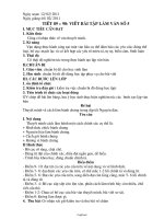 Giáo án Ngữ văn 8 - Tiết 89-90: Viết bài tập làm văn số 5 - Năm học 2010-2011