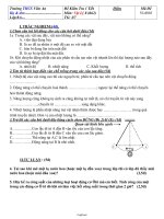 Đề kiểm tra 1 tiết học kì II Vật lí Lớp 8 - Trường THCS An Viên