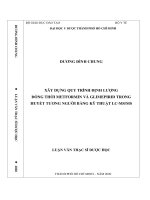 xây dựng quy trình định lượng đồng thời metformin và glimepirid trong huyết tương người bằng kỹ thuật lc msms 