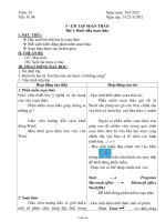 Giáo án Tin học 3 tuần 24: Bước đầu soạn thảo