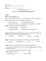 Đề kiểm tra giữa kì 2 môn công nghệ  9, có đáp án (gồm 3 mã dề)