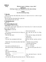 Giáo án 2 buổi Lớp 3 - Tuần 32 - Năm học 2006-2007