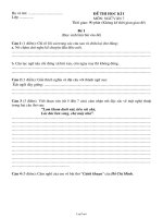 Đề thi học kì i môn: ngữ văn 7 thời gian: 90 phút (không kể thời gian giao đề)