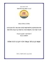 Giải quyết tranh chấp hợp đồng kinh doanh thương mại tại Trung tâm Trọng tài Việt Nam