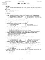 Giáo án Vật lý Khối 8 - Tiết 10: Kiểm tra 1 tiết - Năm học 2010-2011 - Trần Trọng Nhân