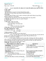 Giáo án Vật lí Lớp 8 - Tiết 24, Bài 20: Nguyên tử, phân tử chuyển động hay đứng yên? - Năm học 2008-2009 - La Văn Tài