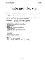 Giáo án Ngữ văn lớp 6 - Tiết dạy 115: Kiểm tra Tiếng Việt