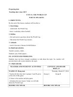 Unit 14. The world cup