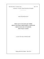 phân lập và xây dựng quy trình định lượng đồng thời emodin và physcion trong dược liệu cốt khí (rễ) 