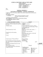 Unit 8. Country life and city life