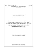 Xây dựng quy trình phân tích đồng thời sáu hợp chất giảm glucose huyết ngụy tạo trong thuốc dược liệu và thực phẩm chức năng bằng phương pháp hplc pda 