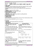 Giáo án Đại số 8 - Tiết 28: Phép cộng các phân thức đại số - Năm học 2010-2011 - Nguyễn Anh Tuân