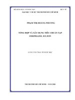 tổng hợp và xây dựng tiêu chuẩn tạp omeprazol sulfon 