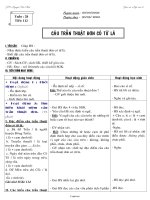 Giáo án Ngữ văn 6 - Tuần 28, Tiết 112: Câu trần thuật đơn có từ là - Năm học 2005-2006