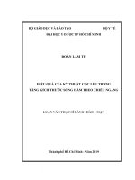 hiệu quả của kỹ thuật cọc lều trong tăng kích thước sống hàm theo chiều ngang 