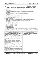 Giáo án Sinh học 7 tiết 1 đến 8 - Trường THCS Tà Long