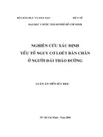 nghiên cứu xác định yếu tốt nguy cơ loét bàn chân ở người đái tháo đường 