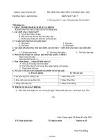 Đề kiểm tra học kì II - Trường THCS kim trung - môn: Ngữ văn 7