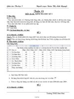 Giáo án Tin học 7 tuần 18 tiết 35+36: Kiểm tra học kỳ I