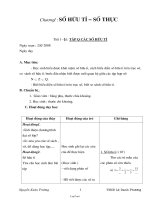 Giáo án Đại số 7 tuần 1, 2 - THCS Lê Danh Phương