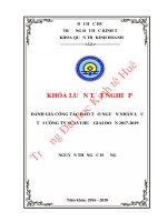 ĐÁNH GIÁ CÔNG TÁC ĐÀO TẠO NGUỒN NHÂN LỰC TẠI CÔNG TY SCAVI HUẾ GIAI ĐOẠN 2017-2019