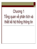 Tổng quan về phân tích và thiết kế hệ thống thông tin (PHÂN TÍCH THỐNG kê SLIDE) 