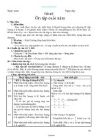 Giáo án Đại số 7 tiết 67: Ôn tập cuối năm