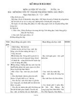 Giáo án Luyện từ và câu Lớp 3 - Tuần 16 - Bài: Mở rộng vốn từ 