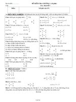 Đề kiểm tra chương I ( 45 phút) môn: Đại số 7