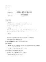 Tiết 31. OBH: Hô-la-hê,Hô-la-hô. TĐN số 10