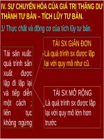 HỌC THUYẾT GIÁ TRỊ THẶNG dư (PHẦN 2) (NLCBCN mác LÊNIN SLIDE) 