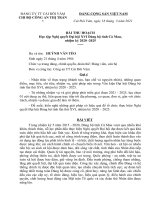 Bài thu hoạch Học tập Nghị quyết Đại hội XVI Đảng bộ tỉnh Cà Mau, nhiệm kỳ 2020 2025