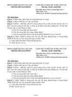 Đề kiểm tra chất lượng học kì I môn Vật lí Lớp 8 - Trường THCS Gáo Giồng